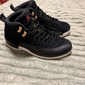 Jordan Black and Gold High-Top Sneakers